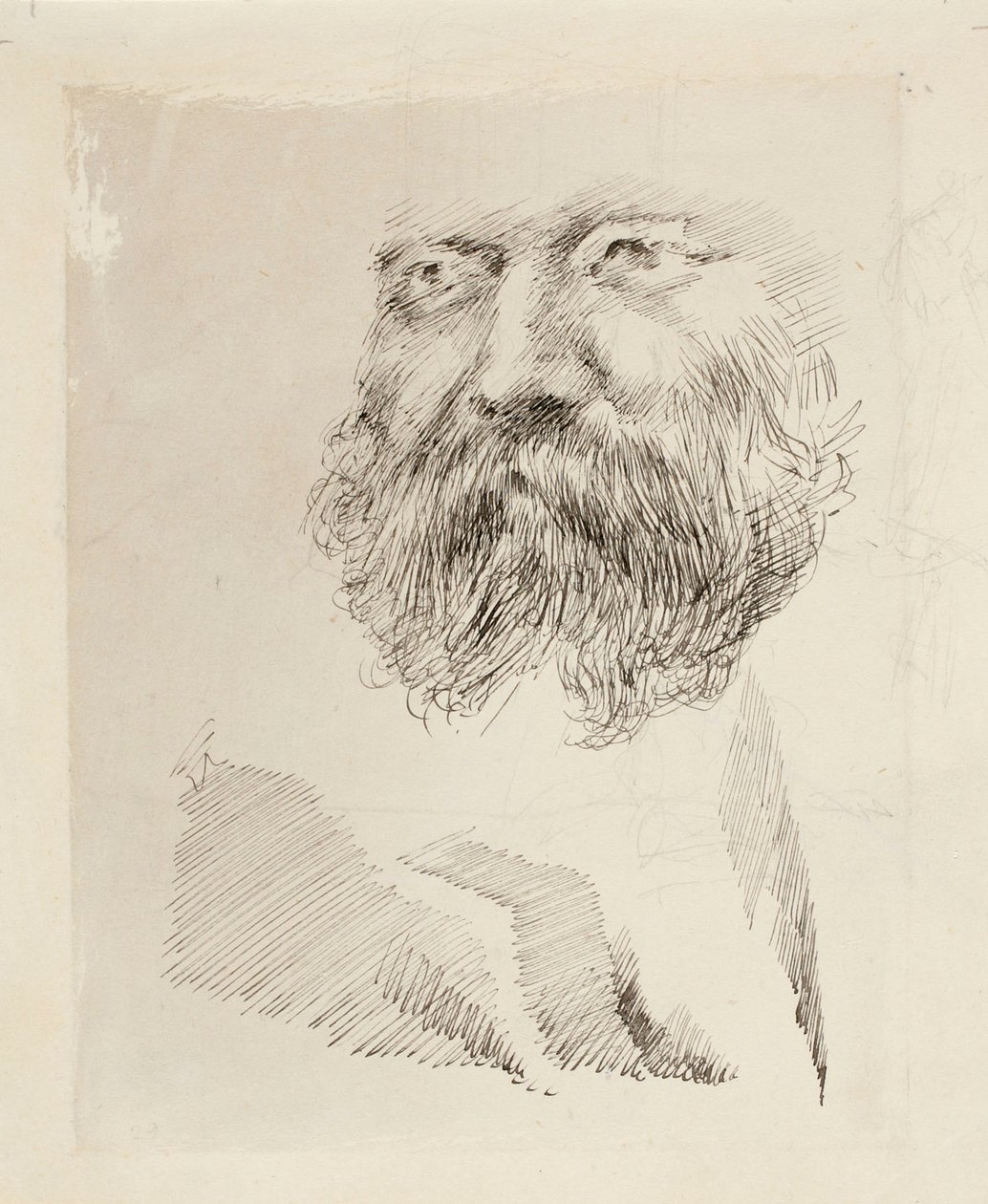 C.A. Zitting rendező, portrévázlat, arc alkotó: Gunnar Berndtson