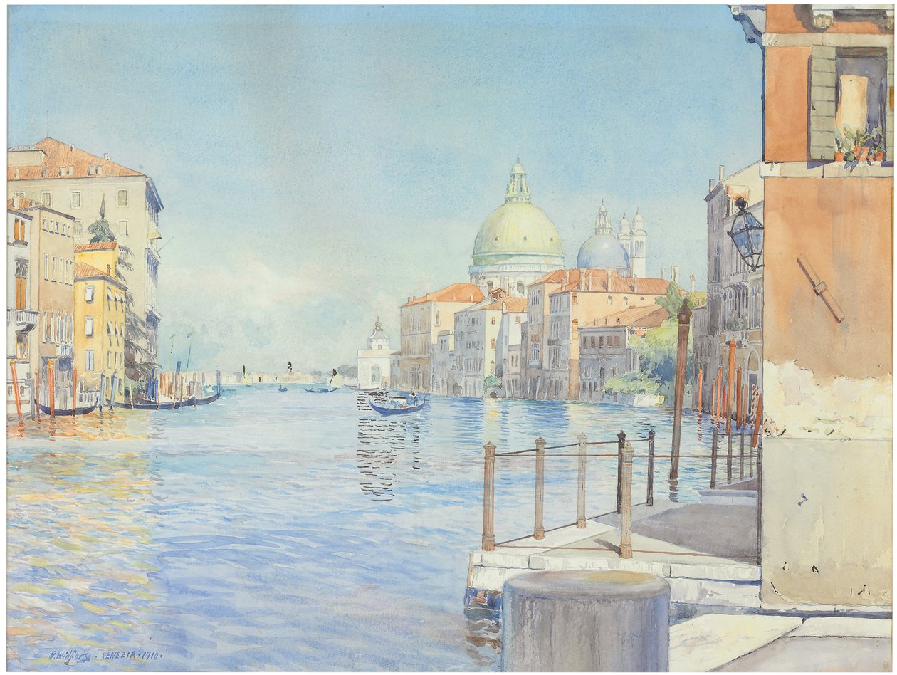 A Canal Grande, Velence, a Santa Maria della Salute-val alkotó: Gunnar Widforss