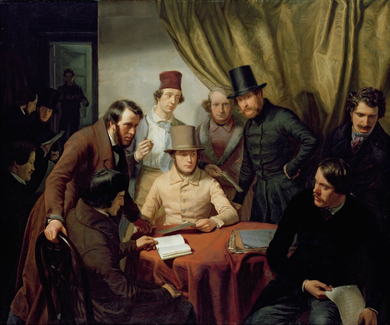 A Hamburgi Művészklub tagjai, 1840 alkotó: Gunther Gensler