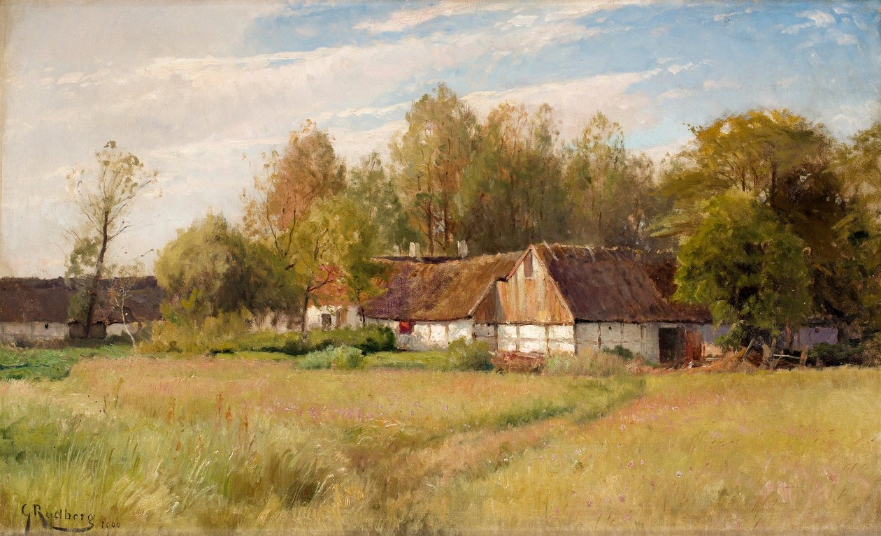 Falsterbói farm virágzó réttel alkotó: Gustaf Rydberg