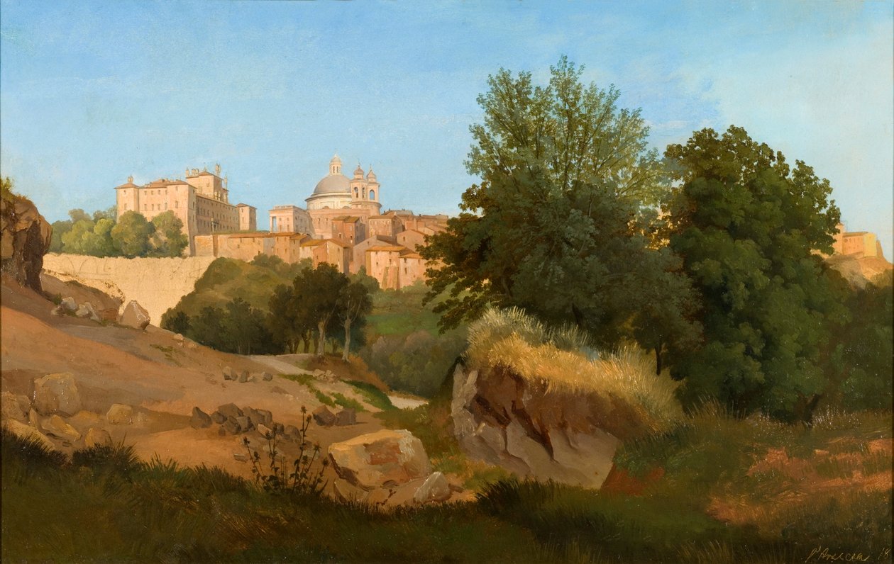 Ariccia kilátása alkotó: Gustaf Wilhelm Palm