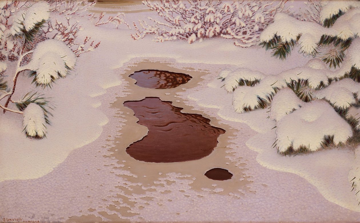 Tavasz télen. alkotó: Gustaf Fjaestad