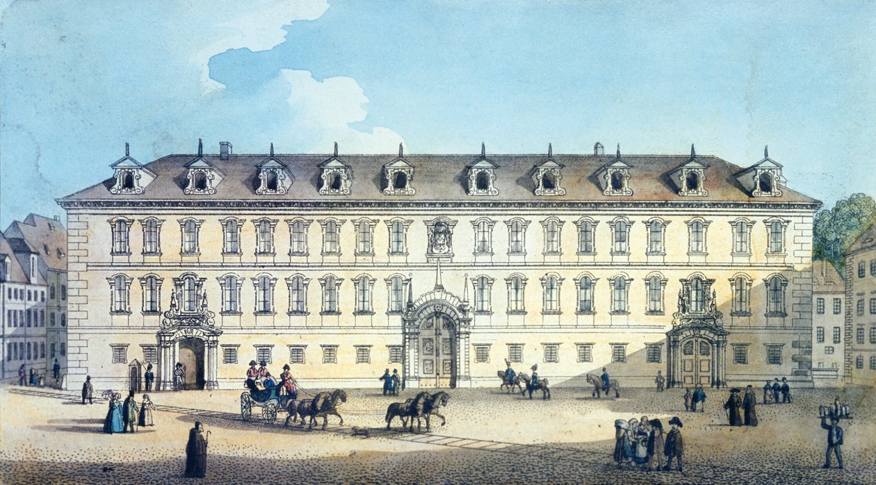 Wallenstein-palota, 1830 körül alkotó: Gustav Friedrich Amalius Taubert
