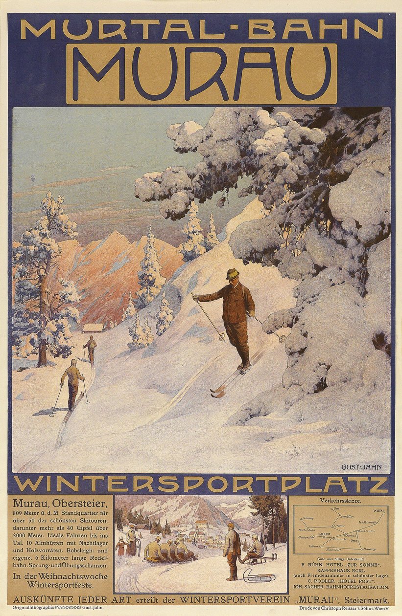 Murtal -Bahn - Murau - téli sportterület alkotó: Gustav Jahn