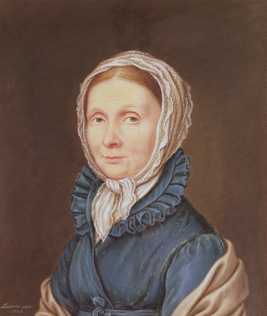 Juliane, von Kruedener bárónő (1764-1824), szül.: Vietinghoff-Scheel, 1822 alkotó: Gustav Karl Friedrich Luderitz