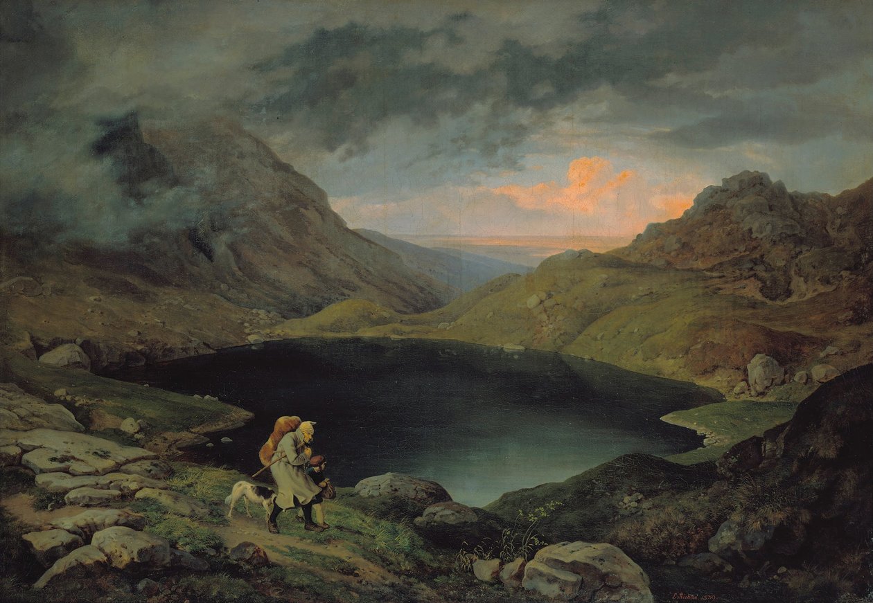 Tó az Óriás -hegységben alkotó: Gustav Karl Ludwig Richter