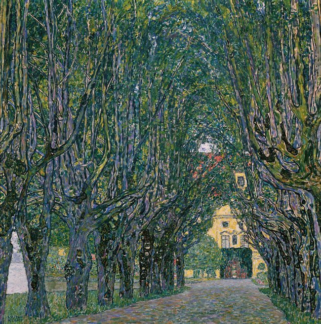 Avenue a Schloss Kammer parkban alkotó: Gustav Klimt