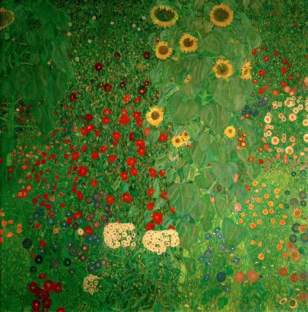 Víkendház kert napraforgóval alkotó: Gustav Klimt