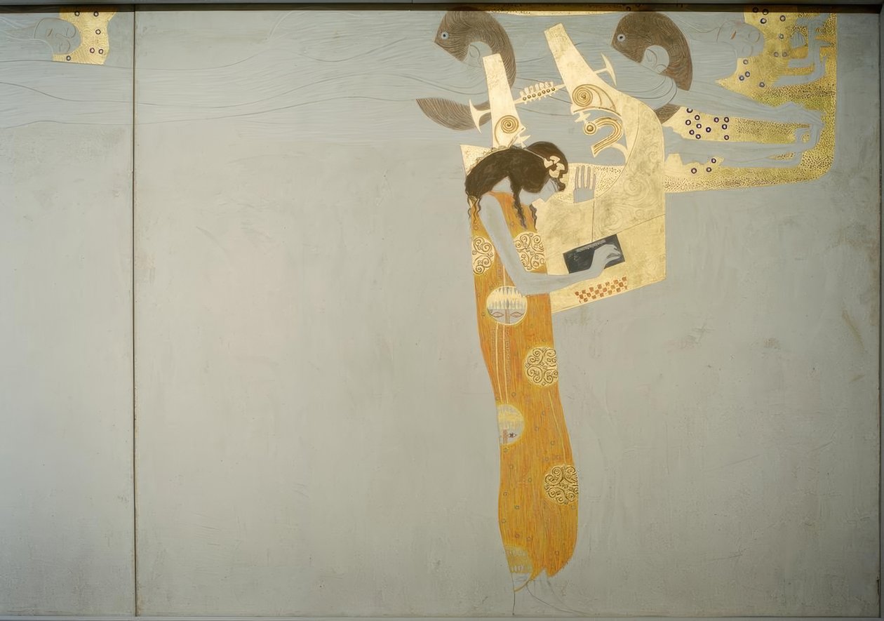 Beethoven Frieze – A lebegő genii: Költészet alkotó: Gustav Klimt