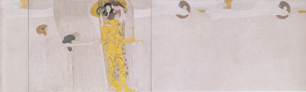 Bethoven fríz - bal oldali fal - részlet alkotó: Gustav Klimt