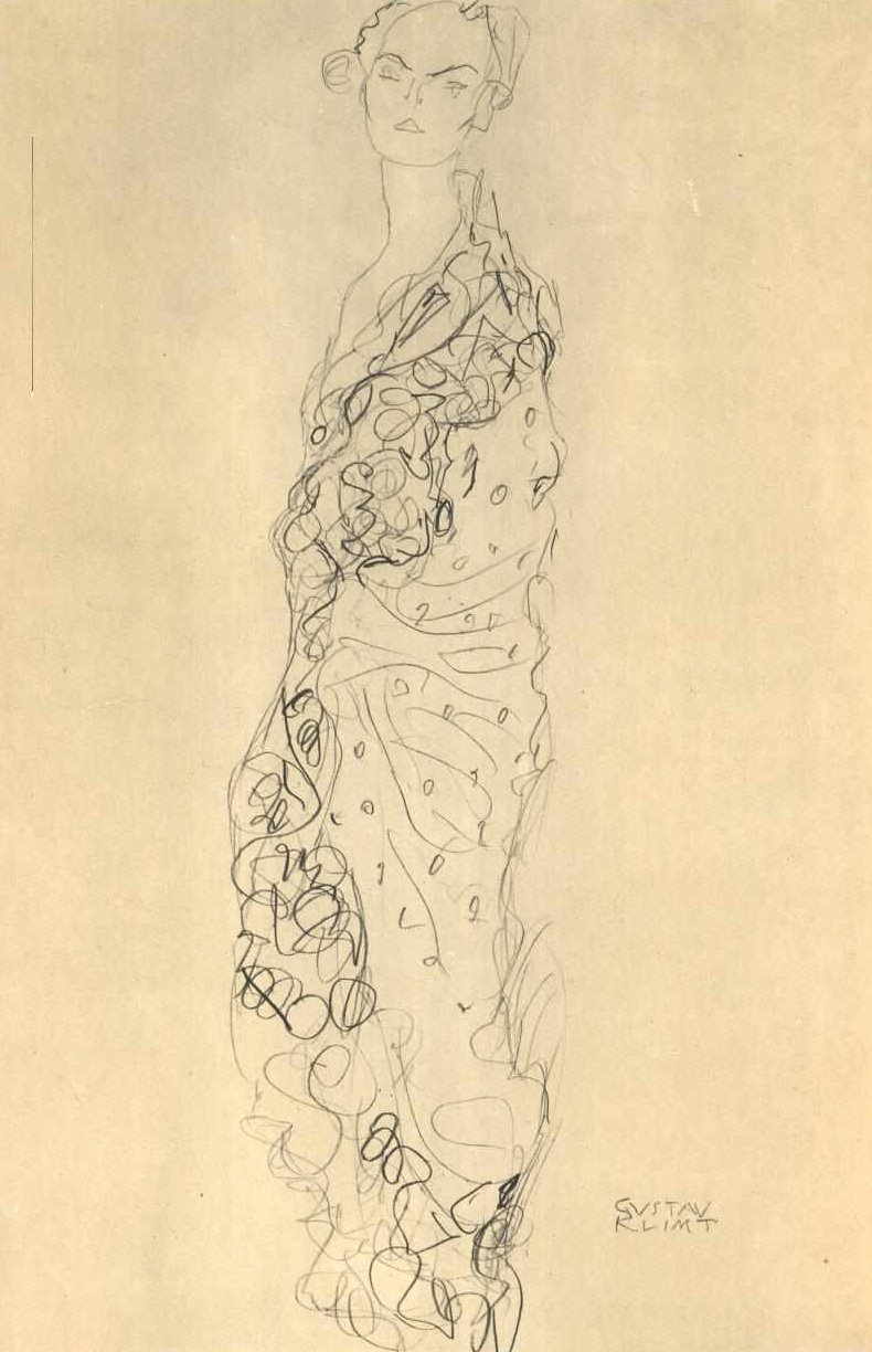Hölgy ventilátorral alkotó: Gustav Klimt