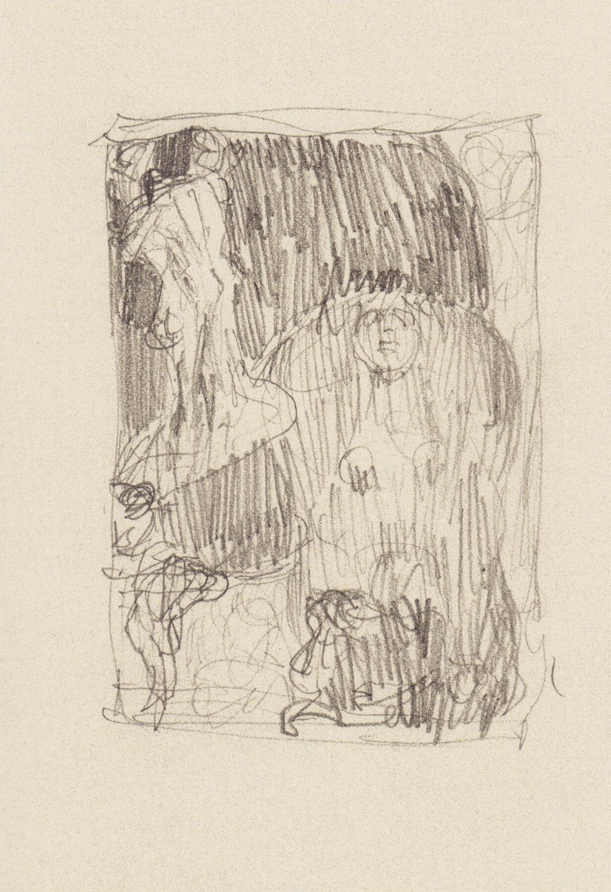 A szfinx tudással, földgömb, szerelmesek, öreg kétségbeesett ember alkotó: Gustav Klimt