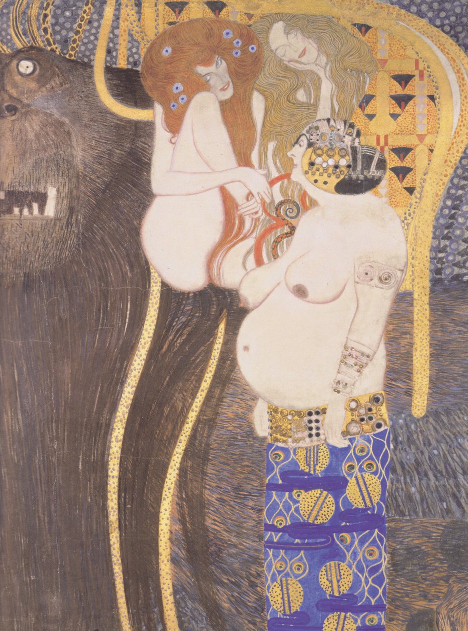 Az ellenséges erők (részlet) alkotó: Gustav Klimt