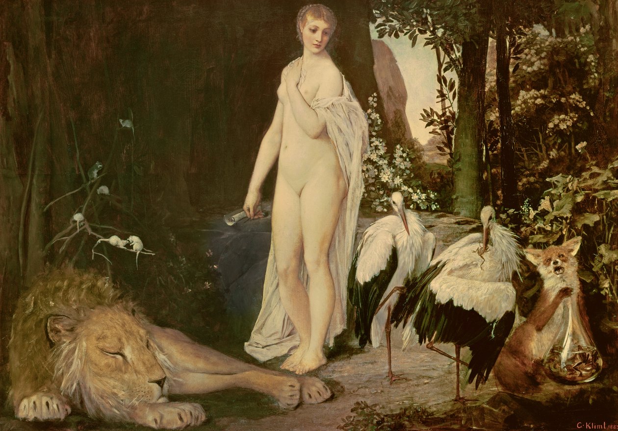 Fable, 1883 alkotó: Gustav Klimt