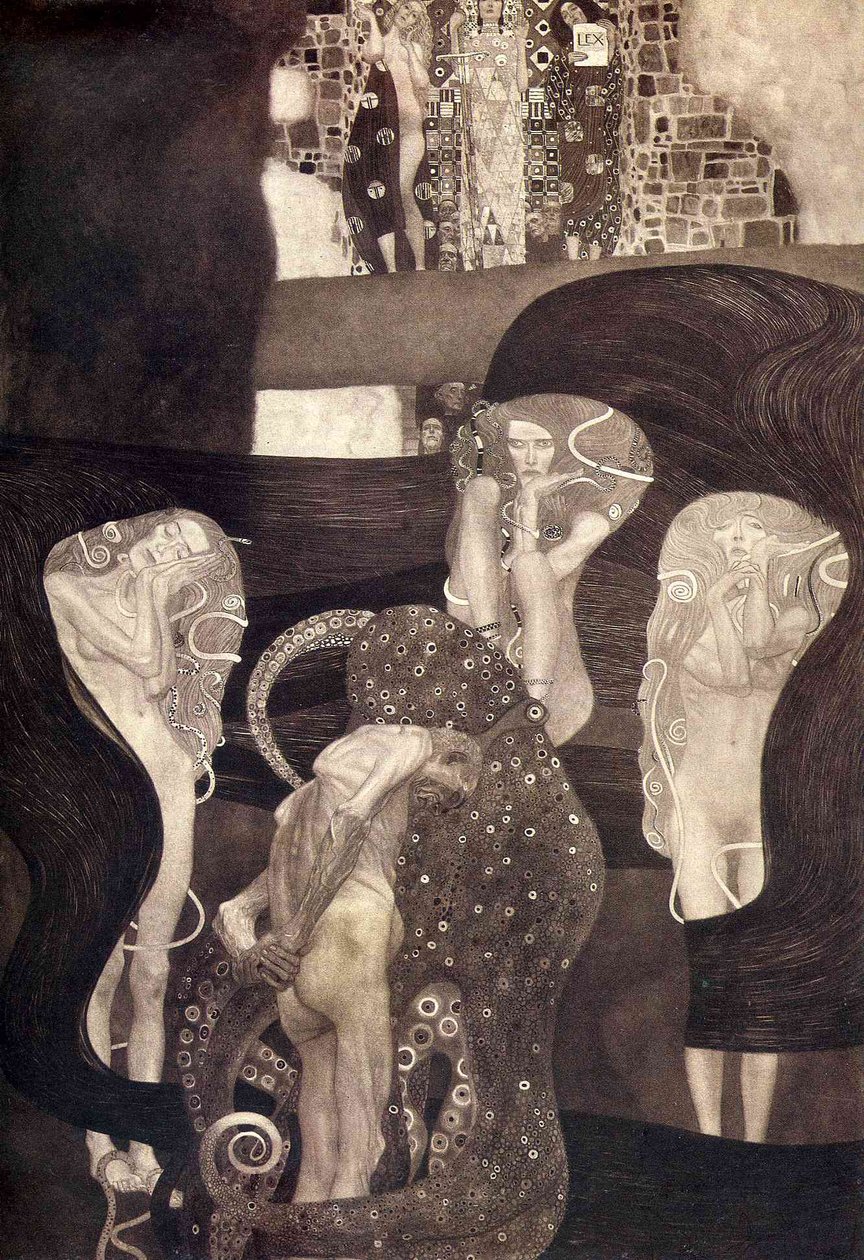 A jogtudomány végső állapota 1907 alkotó: Gustav Klimt