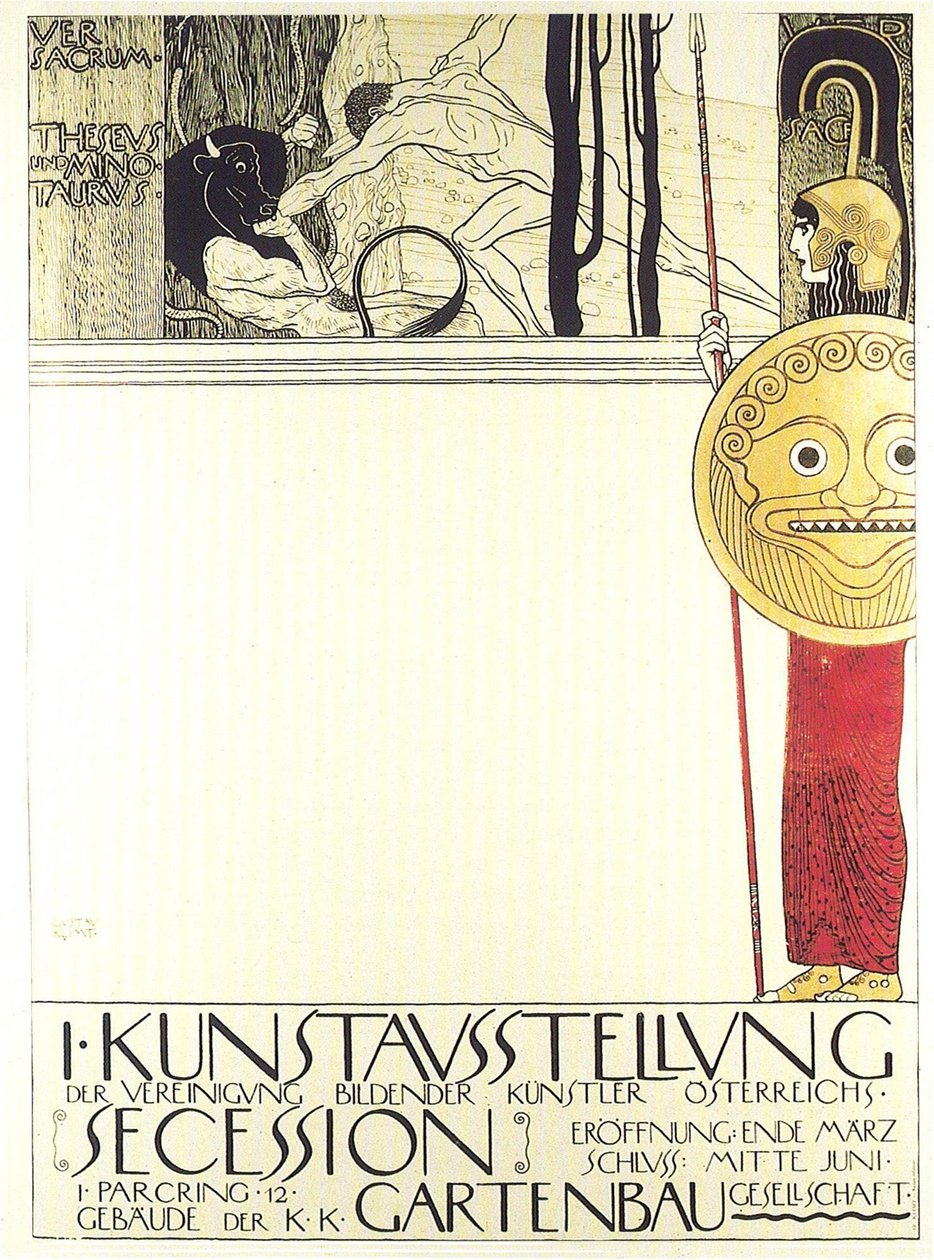 Szecessziós művészeti kiállítás alkotó: Gustav Klimt