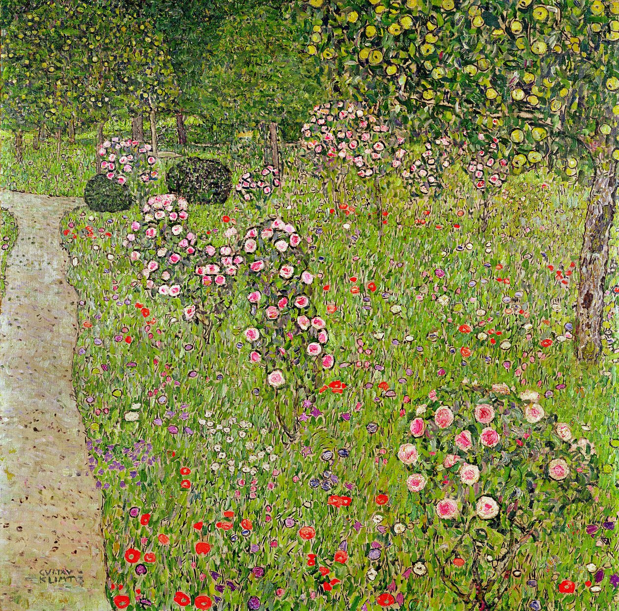 Gyümölcsös rózsákkal alkotó: Gustav Klimt