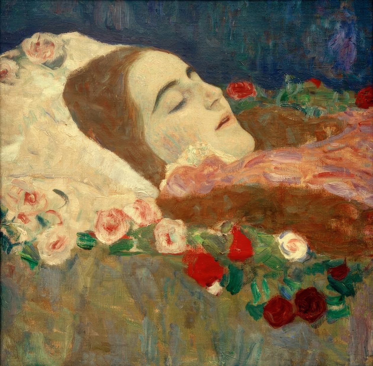 Ria Munk a halálos ágyán alkotó: Gustav Klimt