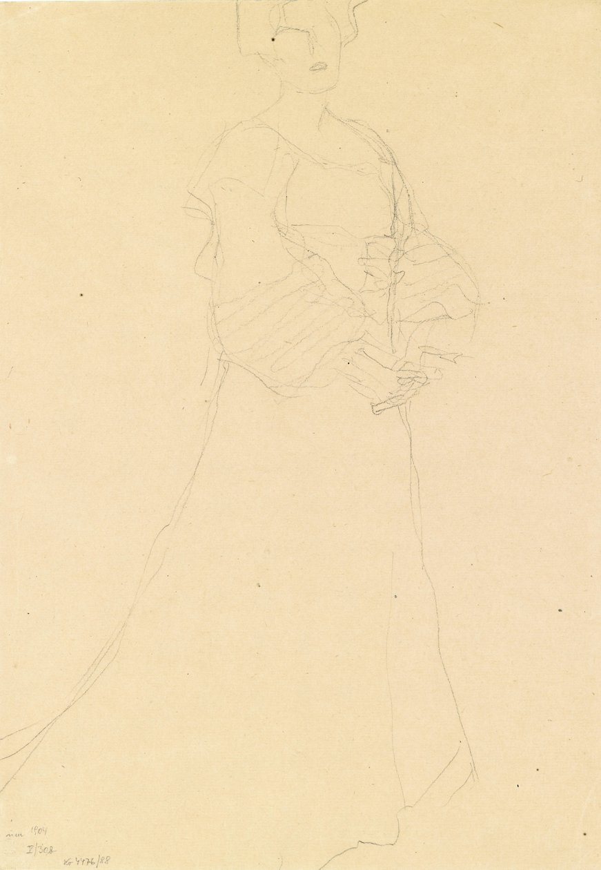 Álló hölgy a jobb oldalon alkotó: Gustav Klimt