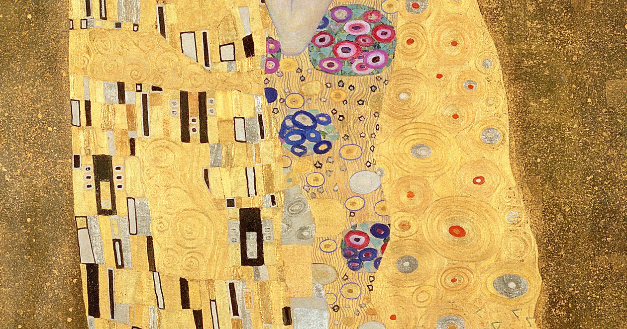 A csók, 1907-08 olaj, vászon, 601-es részlet alkotó: Gustav Klimt