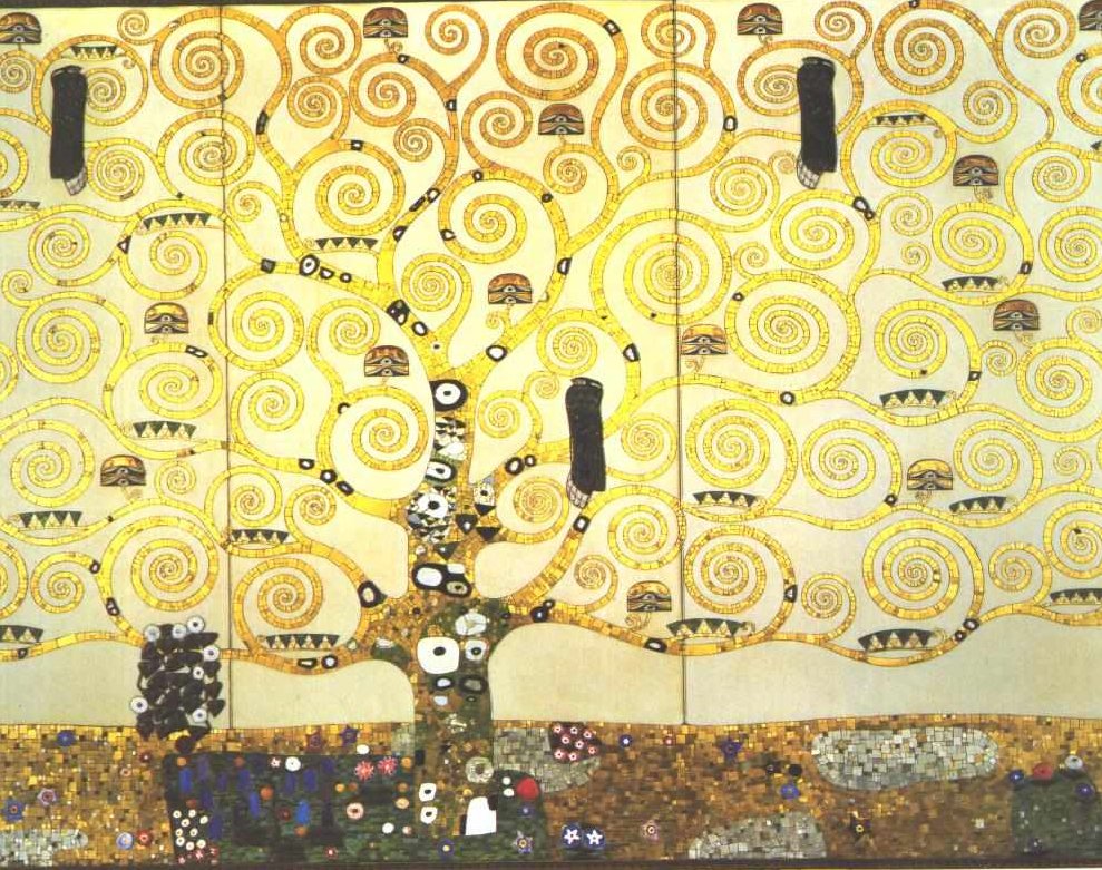 Életfa - életfa - sablon a zsákmány frízhez alkotó: Gustav Klimt