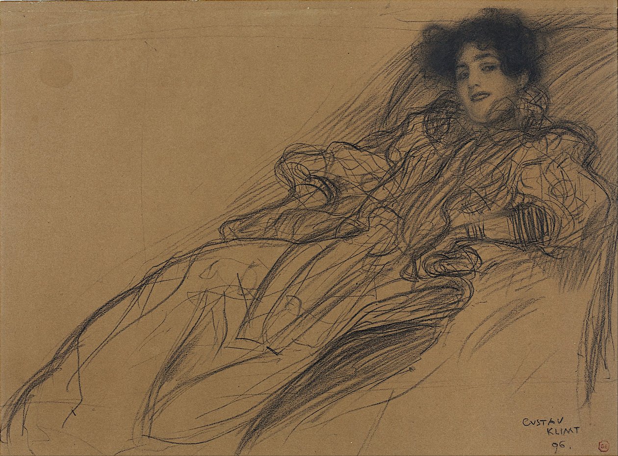 Fiatal nő egy karosszékben alkotó: Gustav Klimt