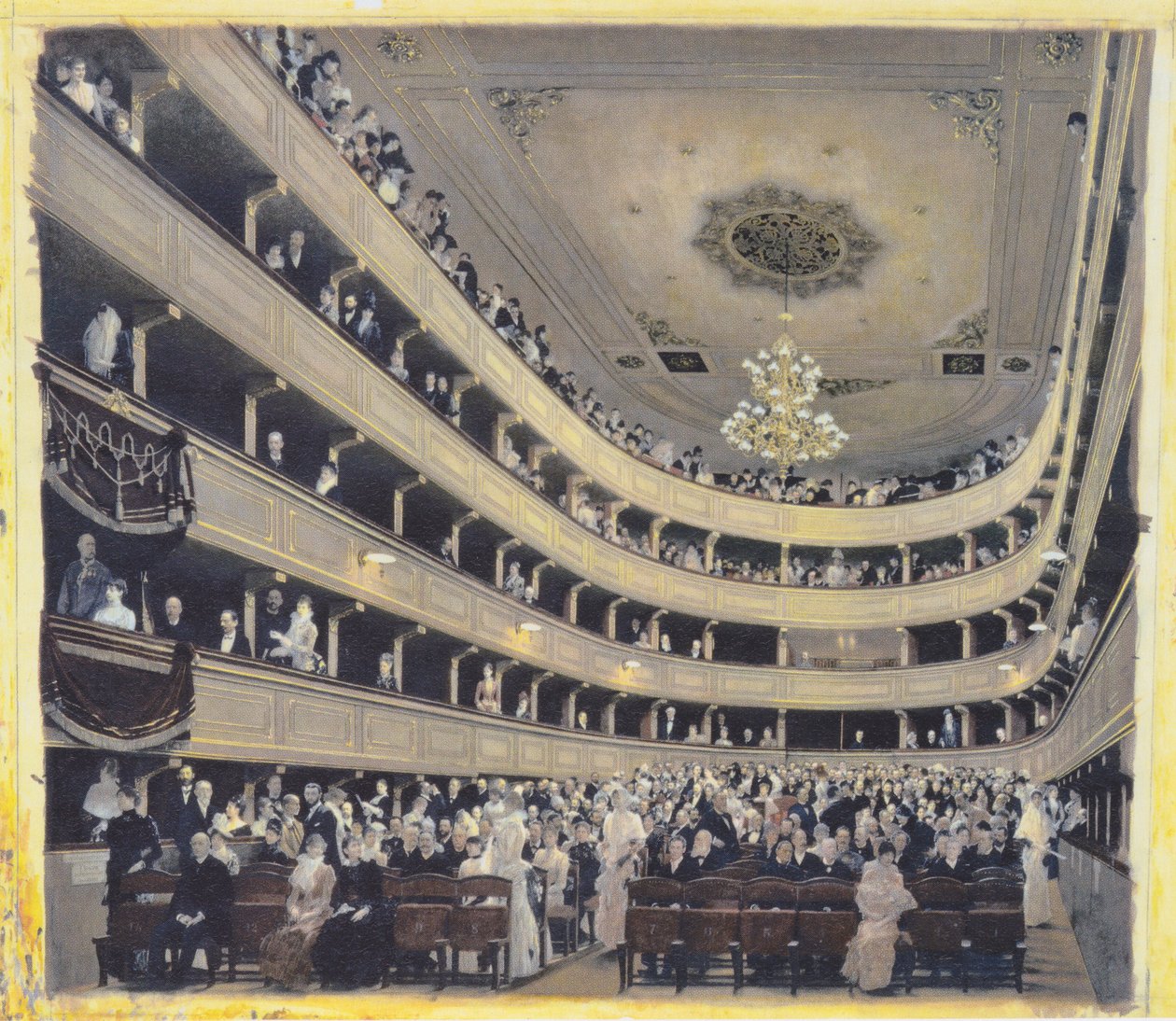 Előadóterem a régi Burgtheaterben alkotó: Gustav Klimt