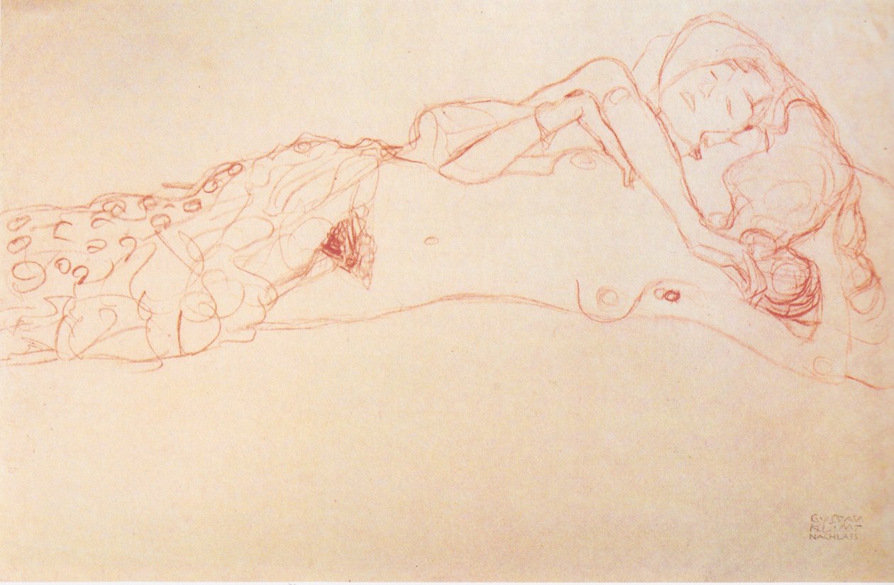 Két akt a hátán fekszik alkotó: Gustav Klimt