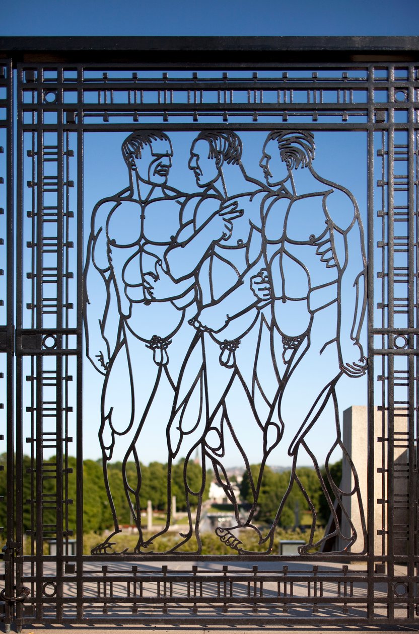 A Szoborpark bejárati kapuja (vas) alkotó: Gustav Vigeland
