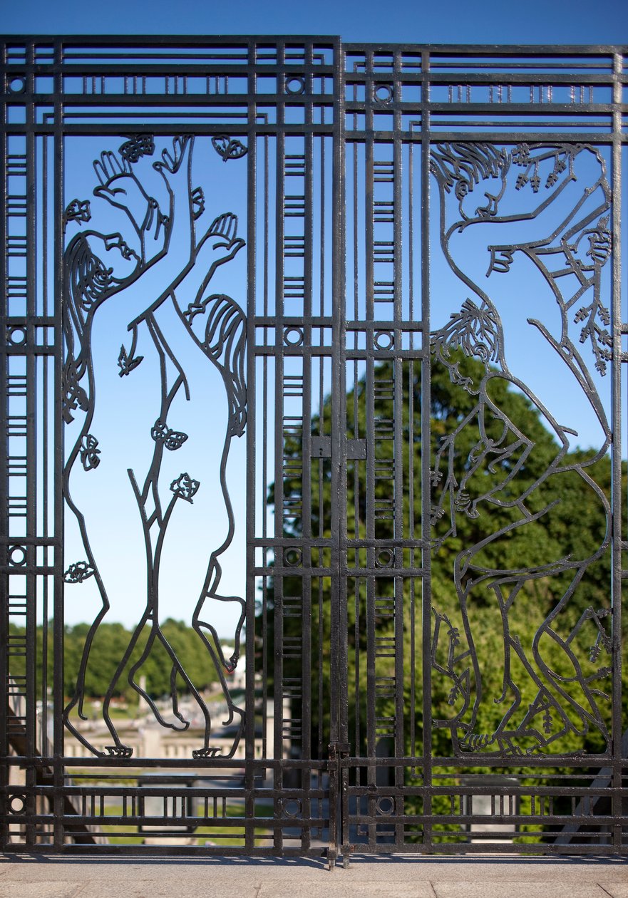 Bejárati kapu a Szoborparkba, gyerekek (vas) (lásd még: 346461 és 346462) alkotó: Gustav Vigeland