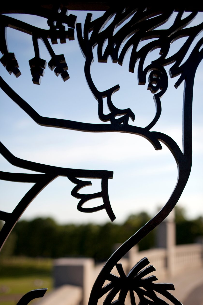 Bejárati kapu a szoborparkba, gyerekek, a 346460 vas részlete, részlet 346460 alkotó: Gustav Vigeland