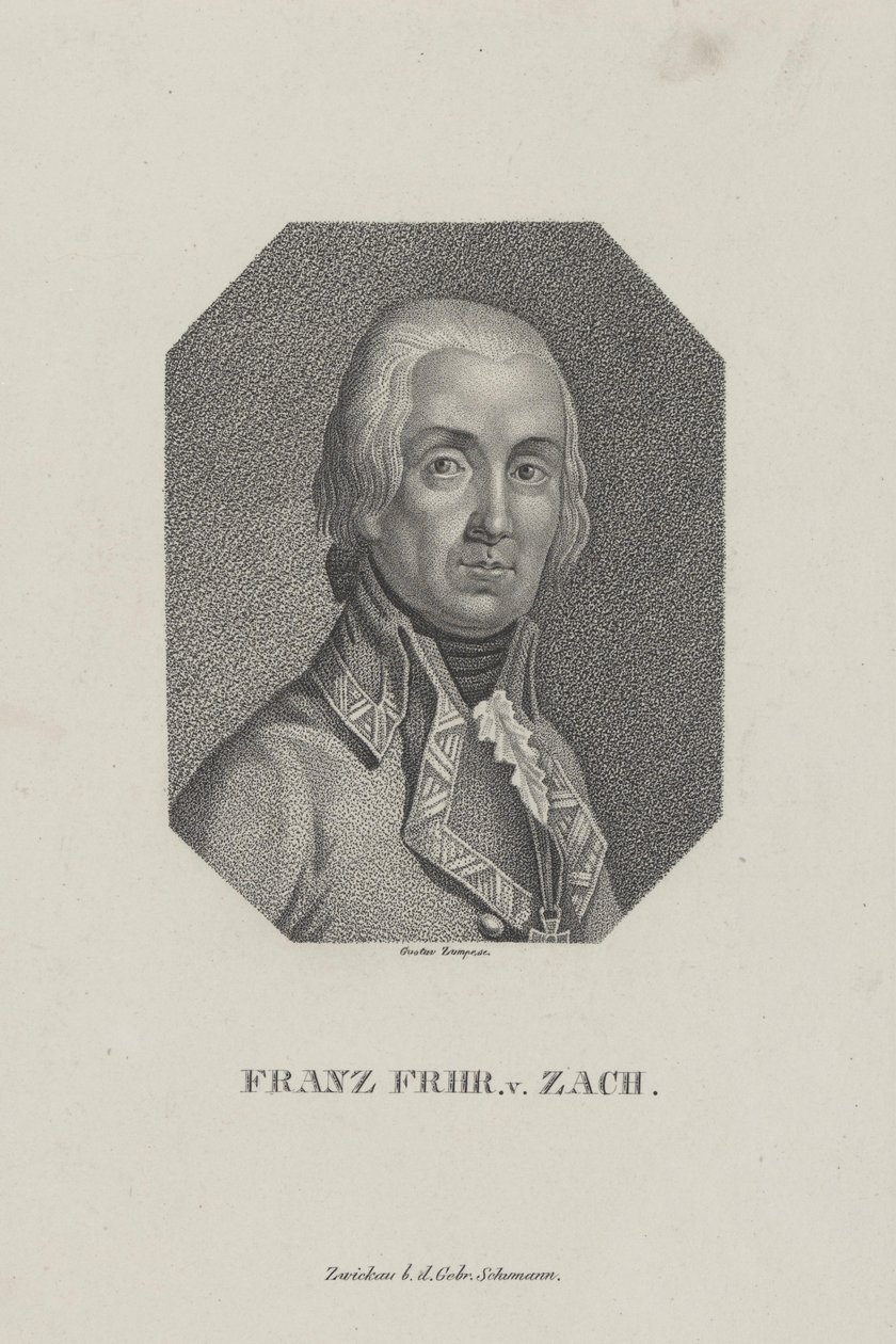 Franz Frhr. v. Zach. Pöttyös öltés alkotó: Gustav Zumpe