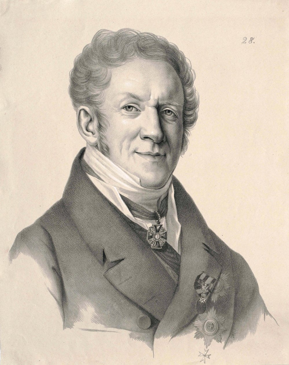 Balthasar Campenhausen (1820-as évekbeli metszet) alkotó: Gustav Adolf Hippius