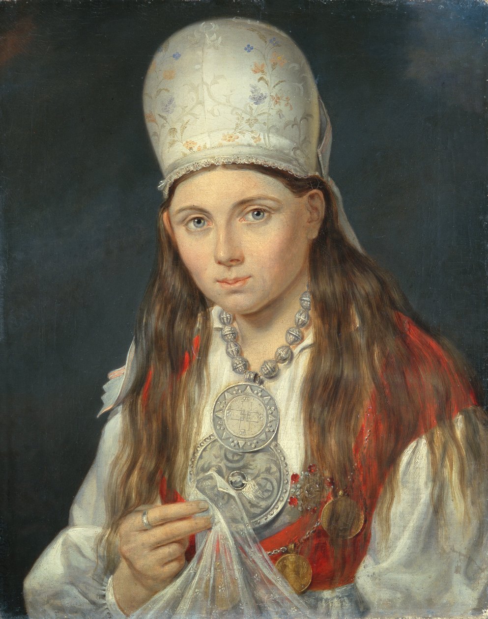 Észt lány, 1852 alkotó: Gustav Adolf Hippius