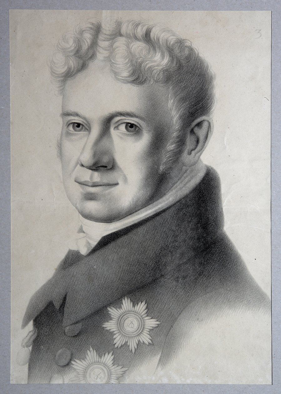 Grigorij Alekszandrovics Sztroganov herceg portréja 1770-1857, 1820-as évek alkotó: Gustav Adolf Hippius
