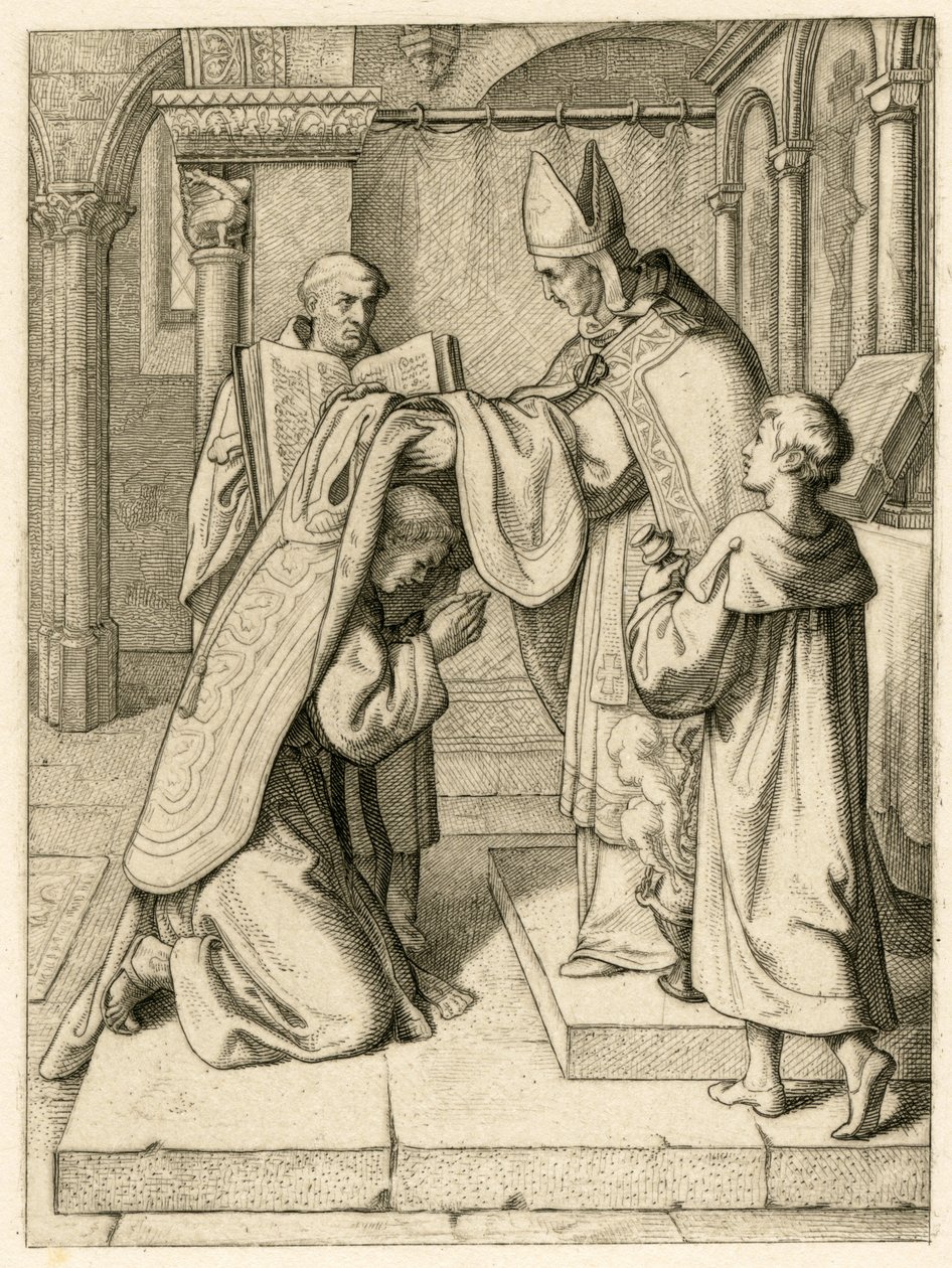 Luther Mártont pappá szentelik alkotó: Gustav Ferdinand Leopold Konig