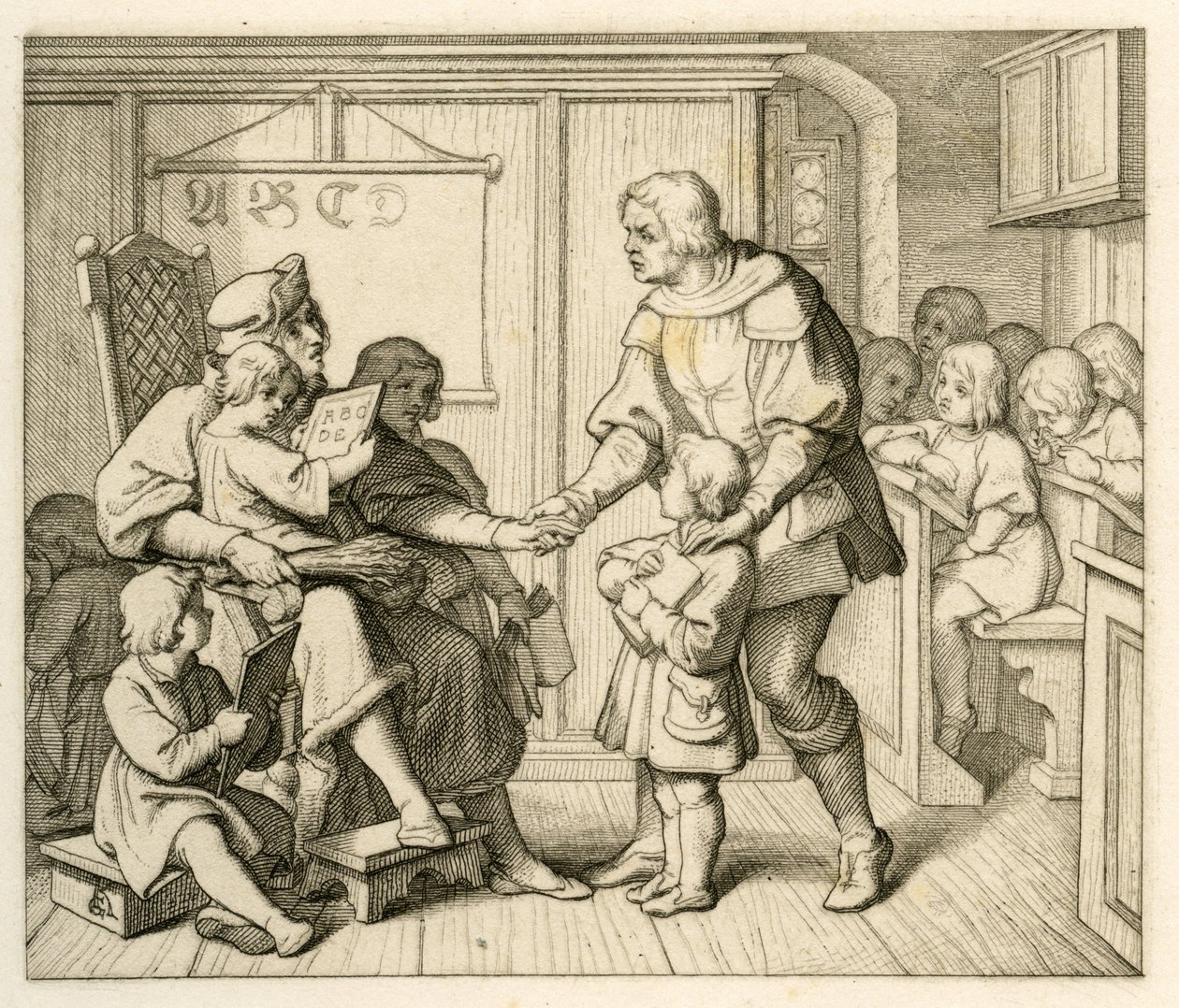 Luther Márton beiratkozása a mansfieldi iskolába alkotó: Gustav Ferdinand Leopold Konig