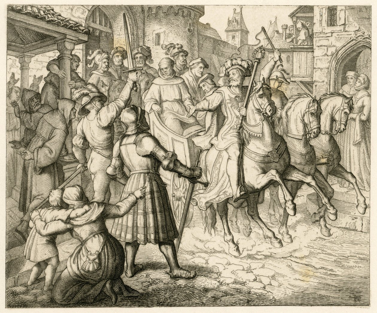 Luther Márton fogadtatása Wormsban alkotó: Gustav Ferdinand Leopold Konig