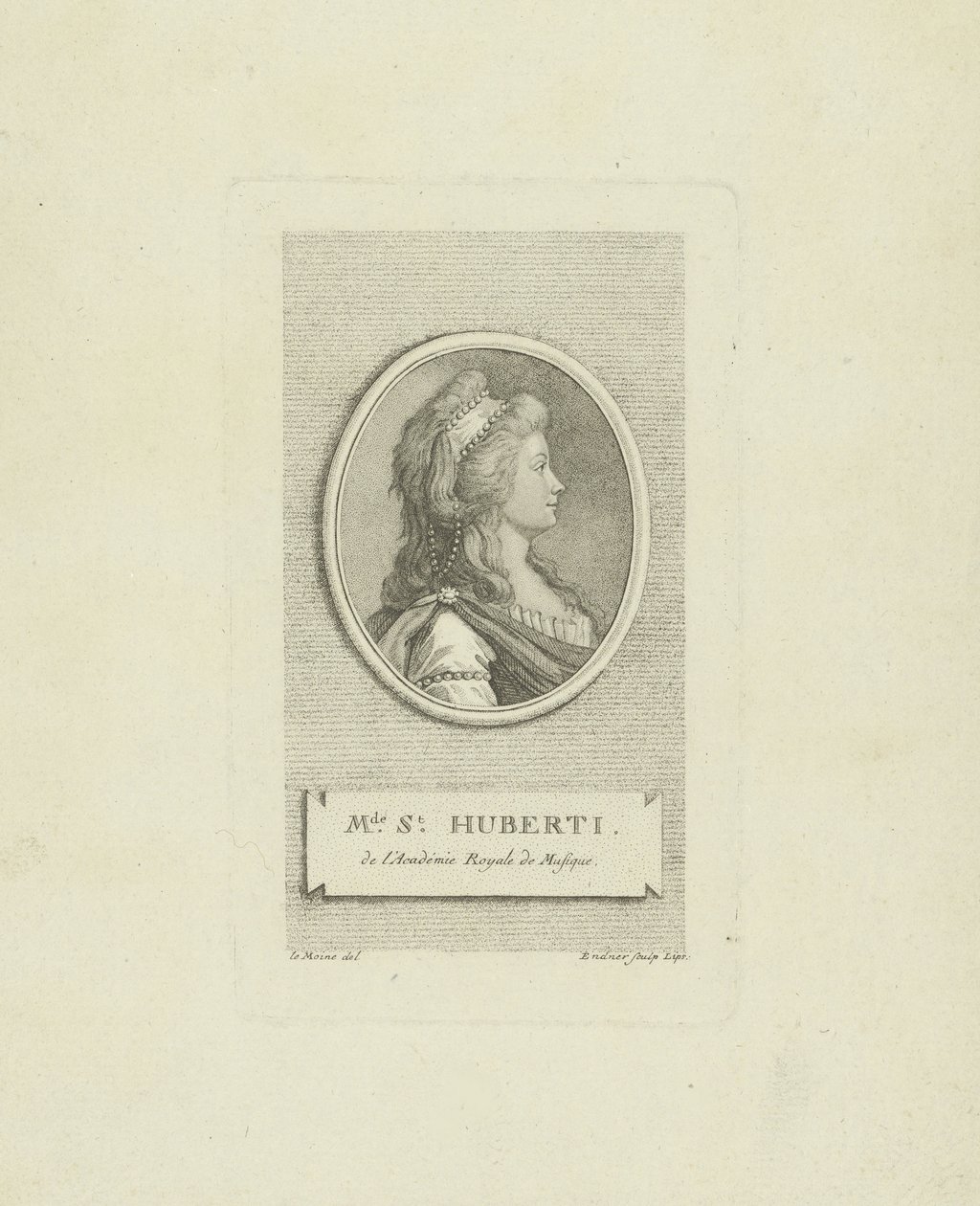 Antoinette Saint-Huberty operaénekesnő portréja 1756-1812, c. 1790. alkotó: Gustav Georg Endner