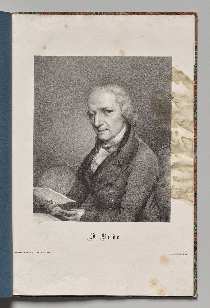 Németország híres szerzői: Johann Elert Bode portréja alkotó: Gustav Karl Friedrich Luderitz