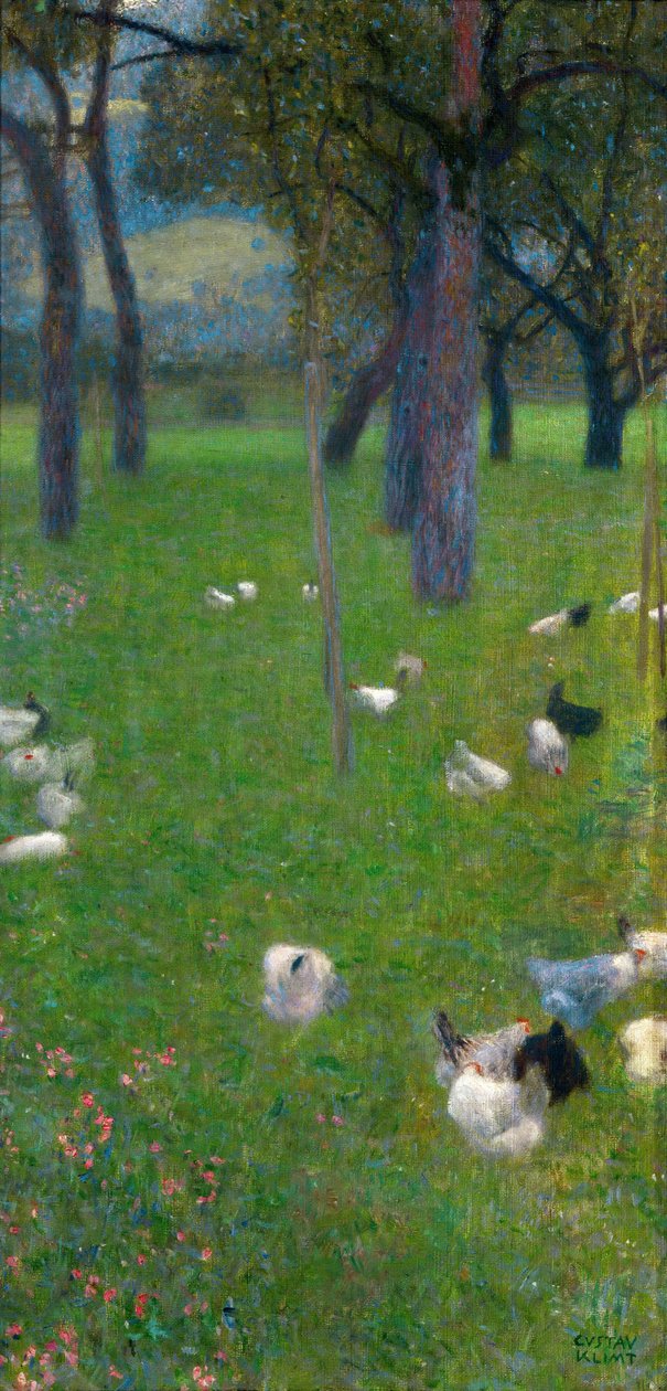 Eső után Kert csirkékkel St. Agatha-ban, 1898 alkotó: Gustav Klimt