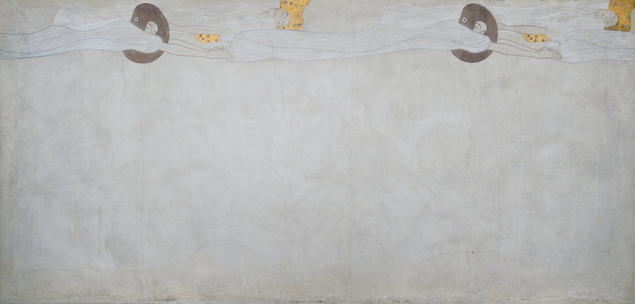 Beethoven Frieze: A boldogság utáni vágy - 2. panel, bal oldali hosszú fal alkotó: Gustav Klimt