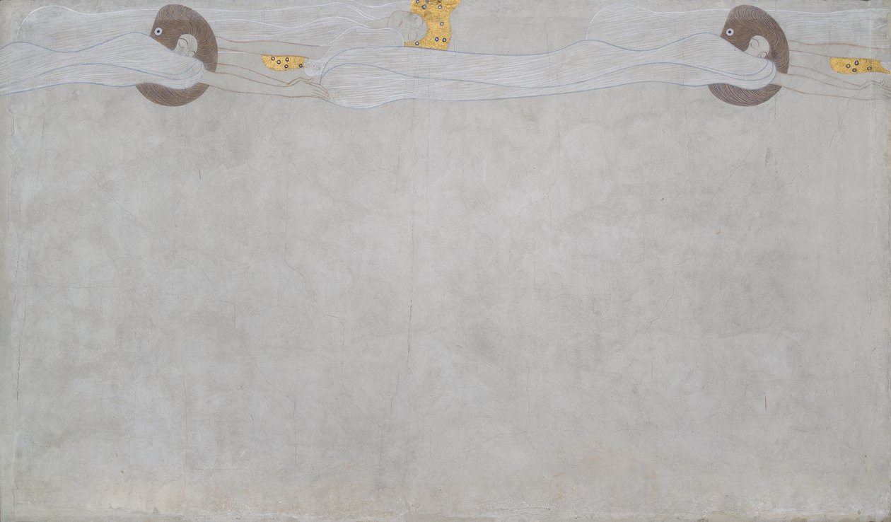 Beethoven Frieze: A boldogság utáni vágy - 4. tábla, bal oldali hosszú fal alkotó: Gustav Klimt