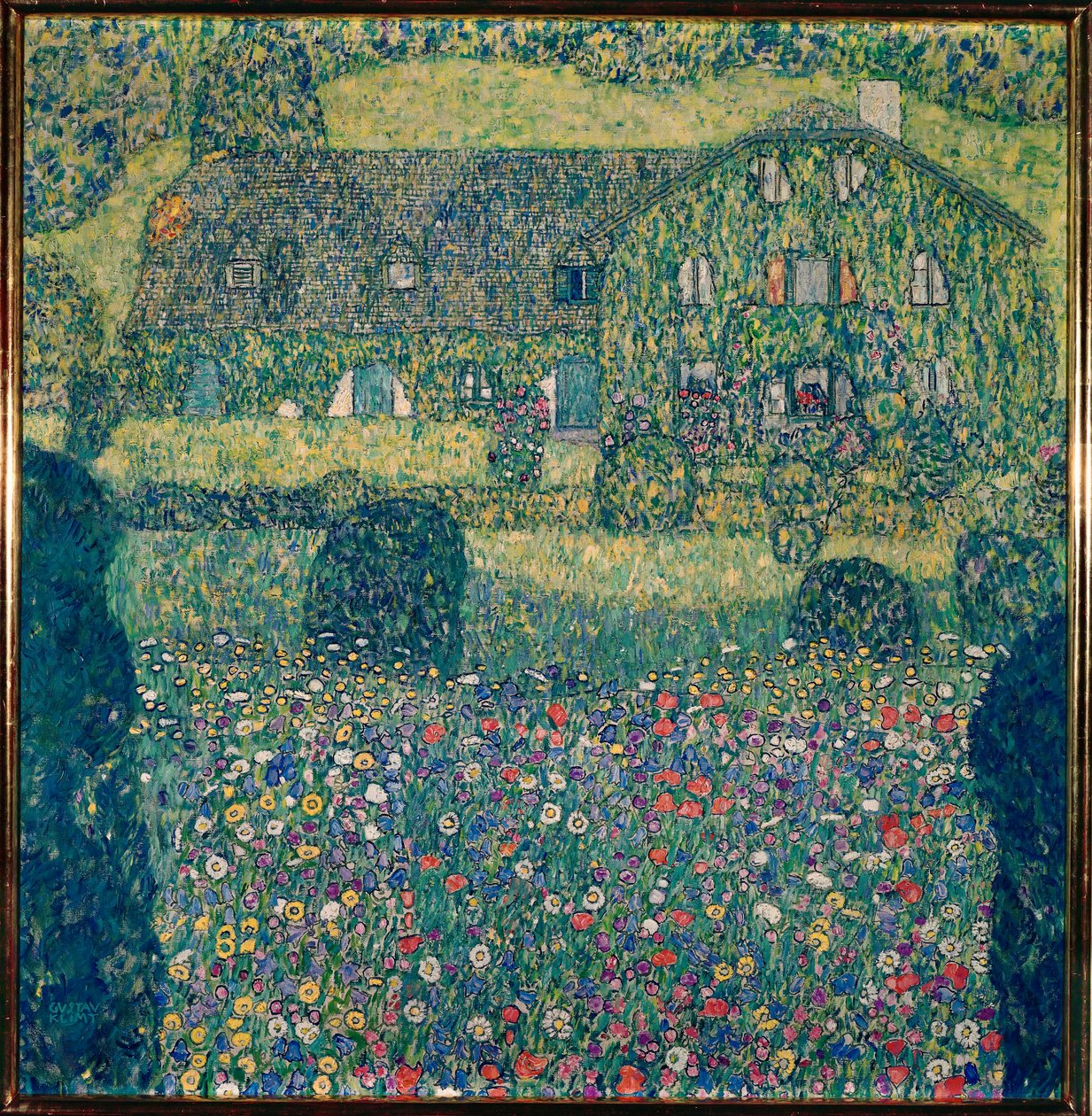 Vidéki ház az Attersee-tónál (Landhaus am Attersee), Felső-Ausztria alkotó: Gustav Klimt