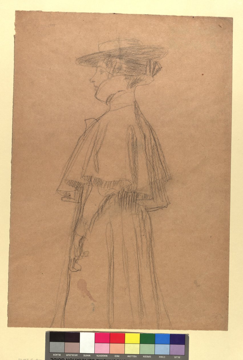 Dame mit Hut und Mantel alkotó: Gustav Klimt