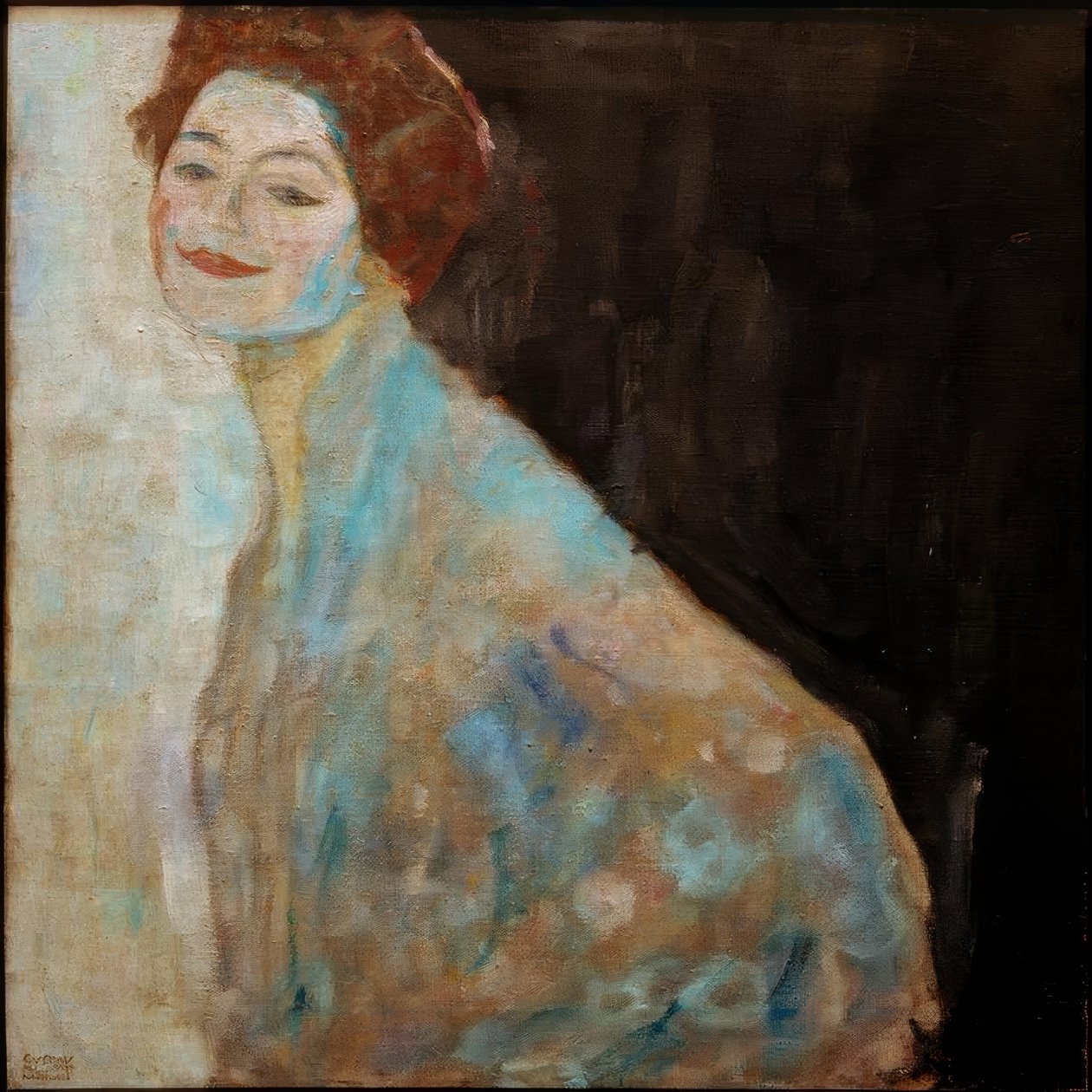 Fehér ruhás hölgy portréja alkotó: Gustav Klimt