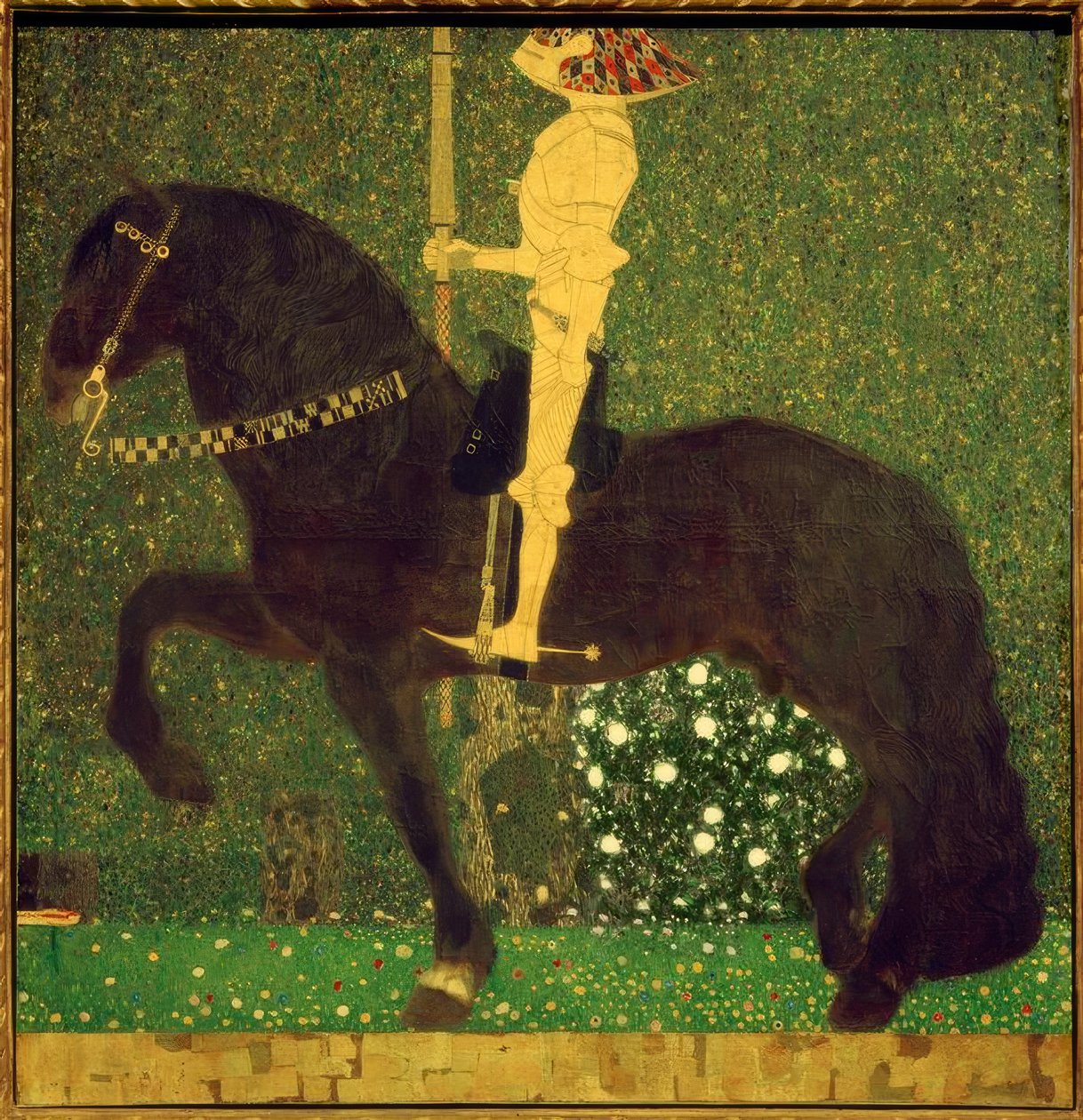Az élet harc (lovag; az arany lovag) alkotó: Gustav Klimt