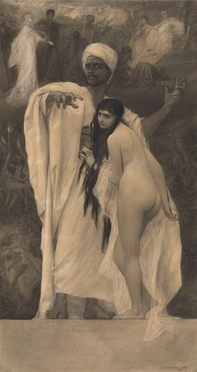 A mese (alapjául szolgált: Gerlach  Schenk, Allegóriák és emblémák, 74. sz.) alkotó: Gustav Klimt