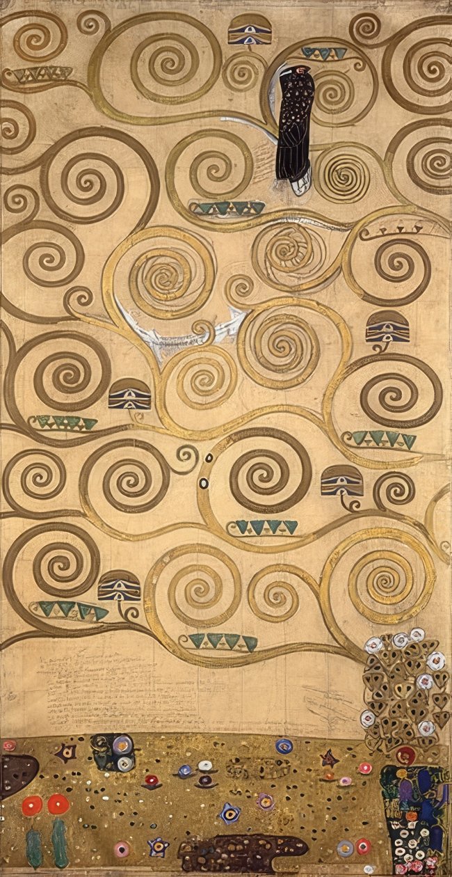 Tervezés a stoclet frízhez. Részlet. 1905/09 alkotó: Gustav Klimt