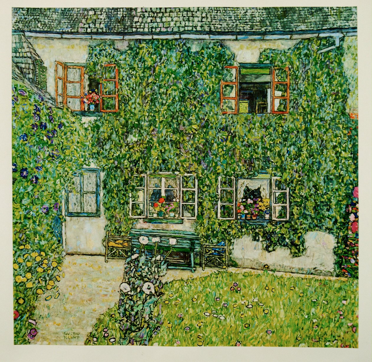 Erdészeti ház Weissenbachban az Attersee-tónál alkotó: Gustav Klimt